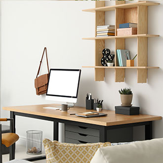 Psací stůl ve skandinávském stylu inspirace na home office
